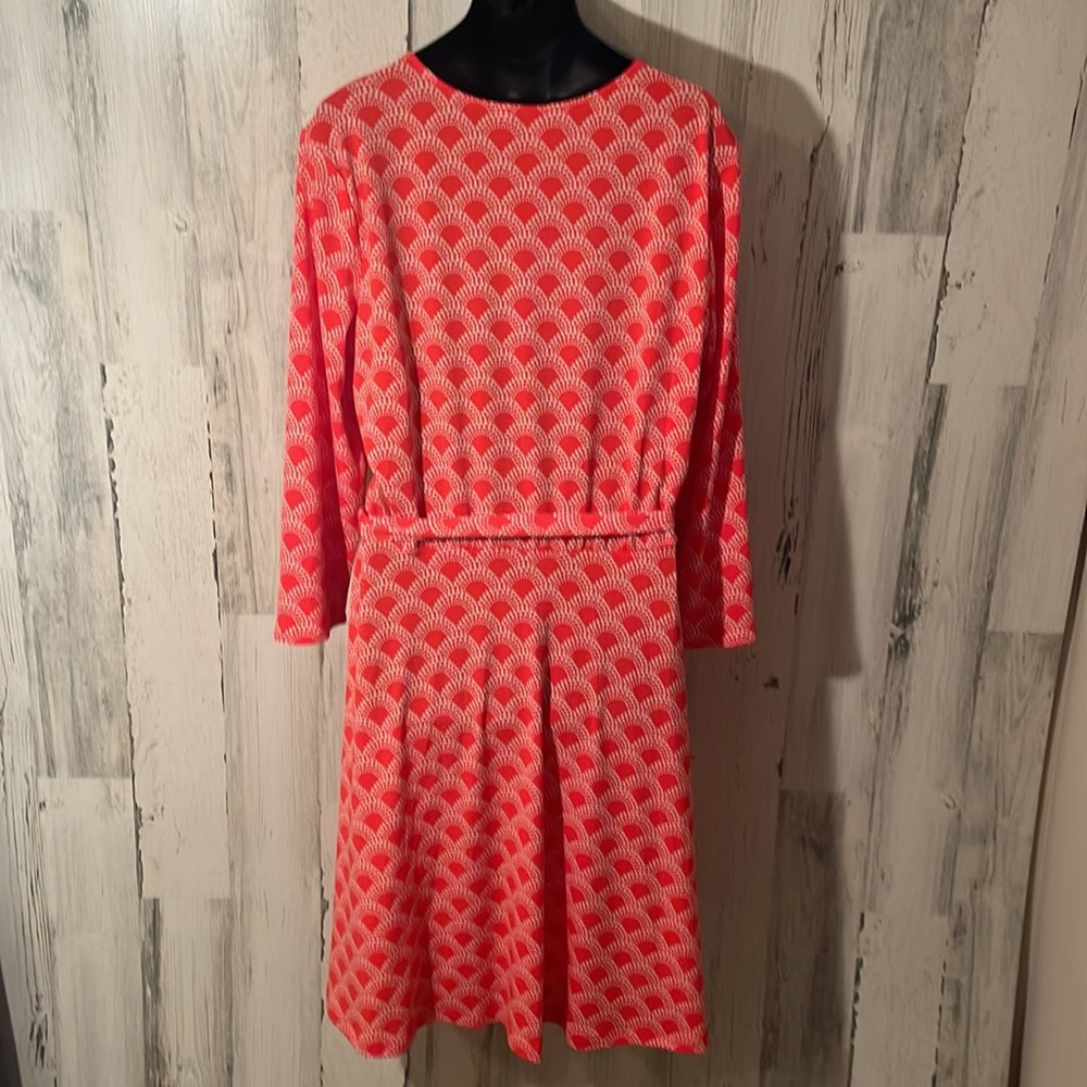 41 Hawthorn Orange Patterned Long Sleeve Dress - Picture 3 of 5